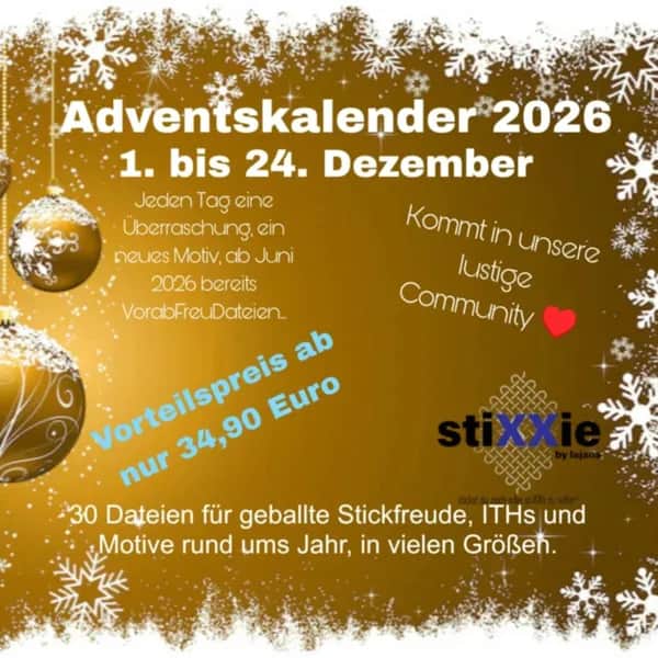 Stickdateien Adventskalender 2026 – Exklusive Überraschungen