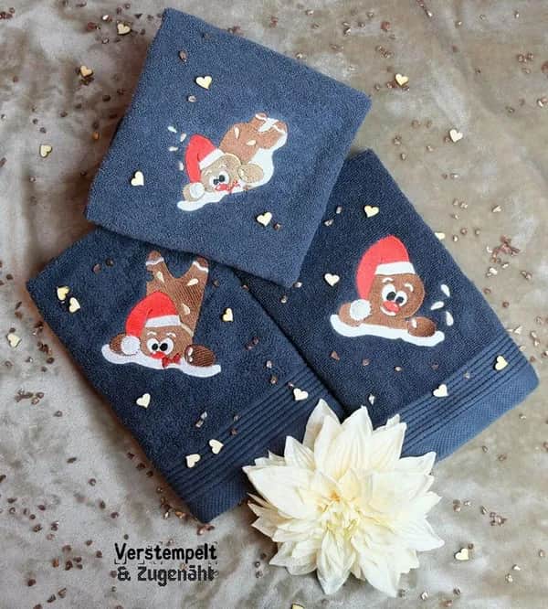 Stickdatei Weihnachten Lebkuchenmann Wolle