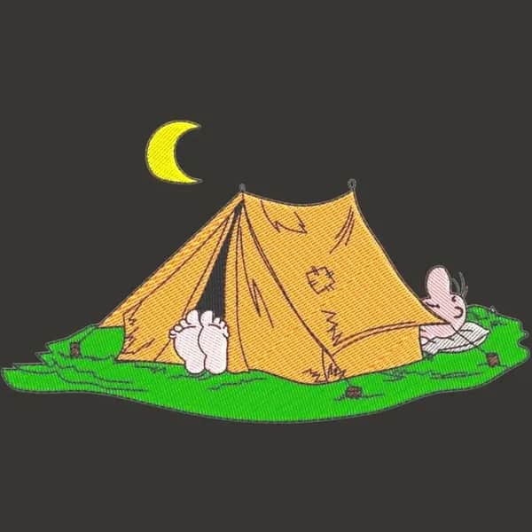 Stickdatei Camping Zelt
