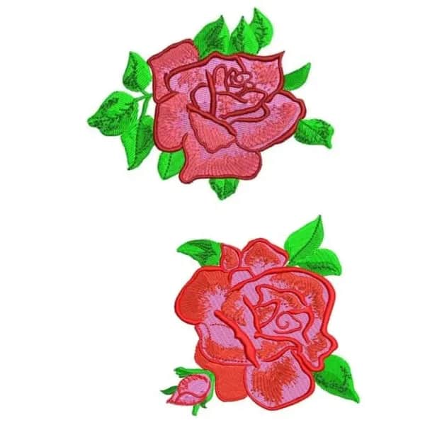Stickdatei Rosen Einzeln