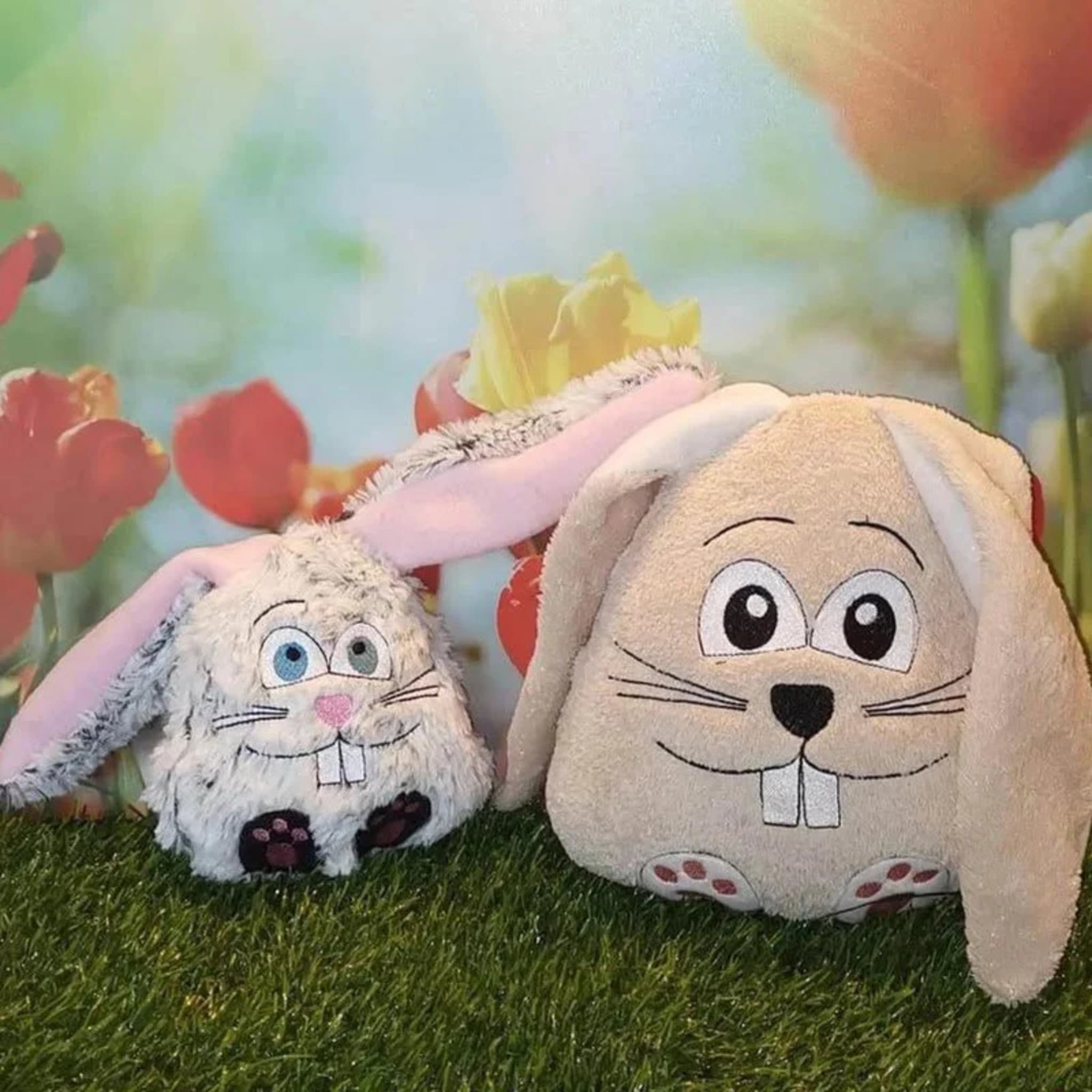 ITH Kuschelhase Mümmel Stickdatei - Süßes Kuscheltier komplett im Rahmen sticken, perfekt als Babygeschenk, Körnerkissen und Ostergeschenk