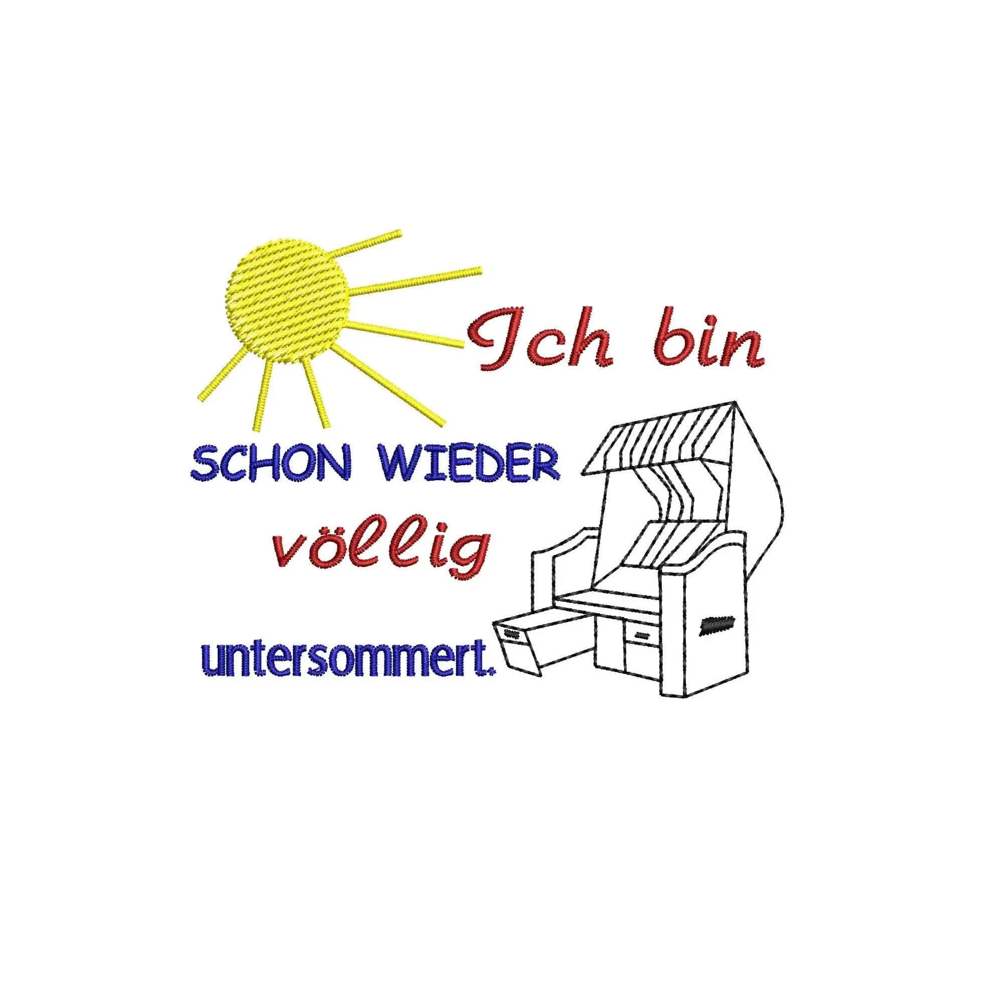 Stickdatei Spruch Untersommert