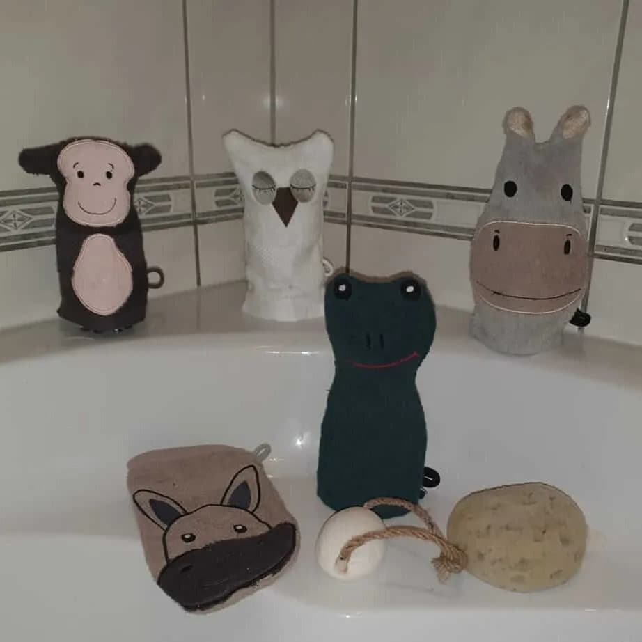 ITH Stickdatei Kinder-Waschlappen Set