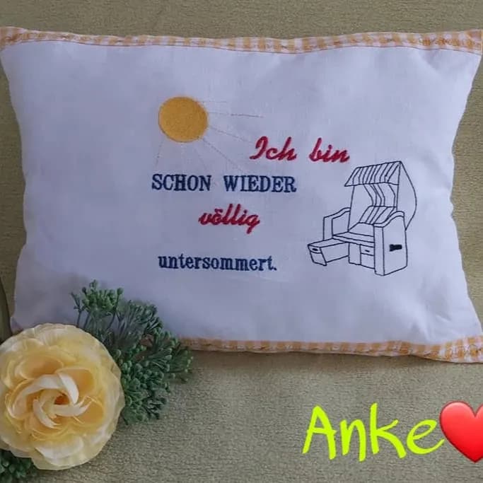 Stickdatei Spruch Untersommert