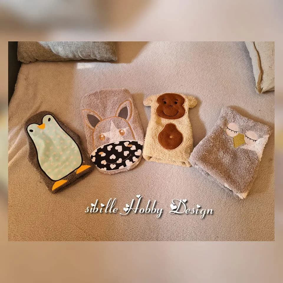 ITH Stickdatei Kinder-Waschlappen Set