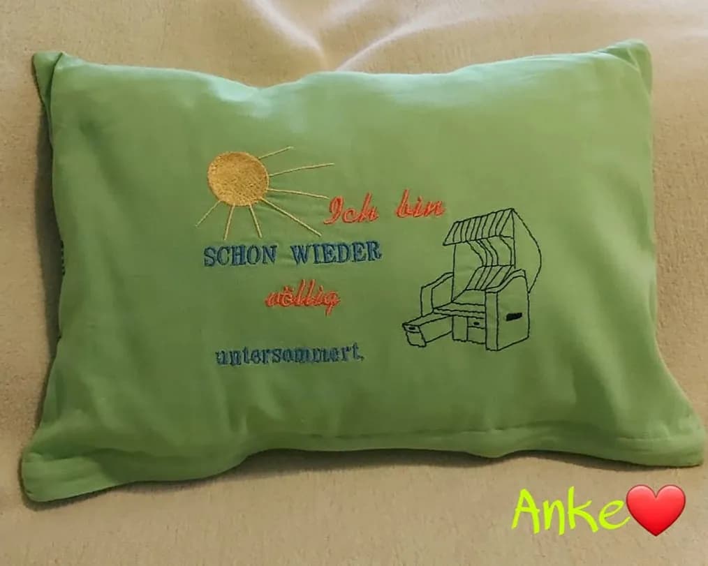 Stickdatei Spruch Untersommert