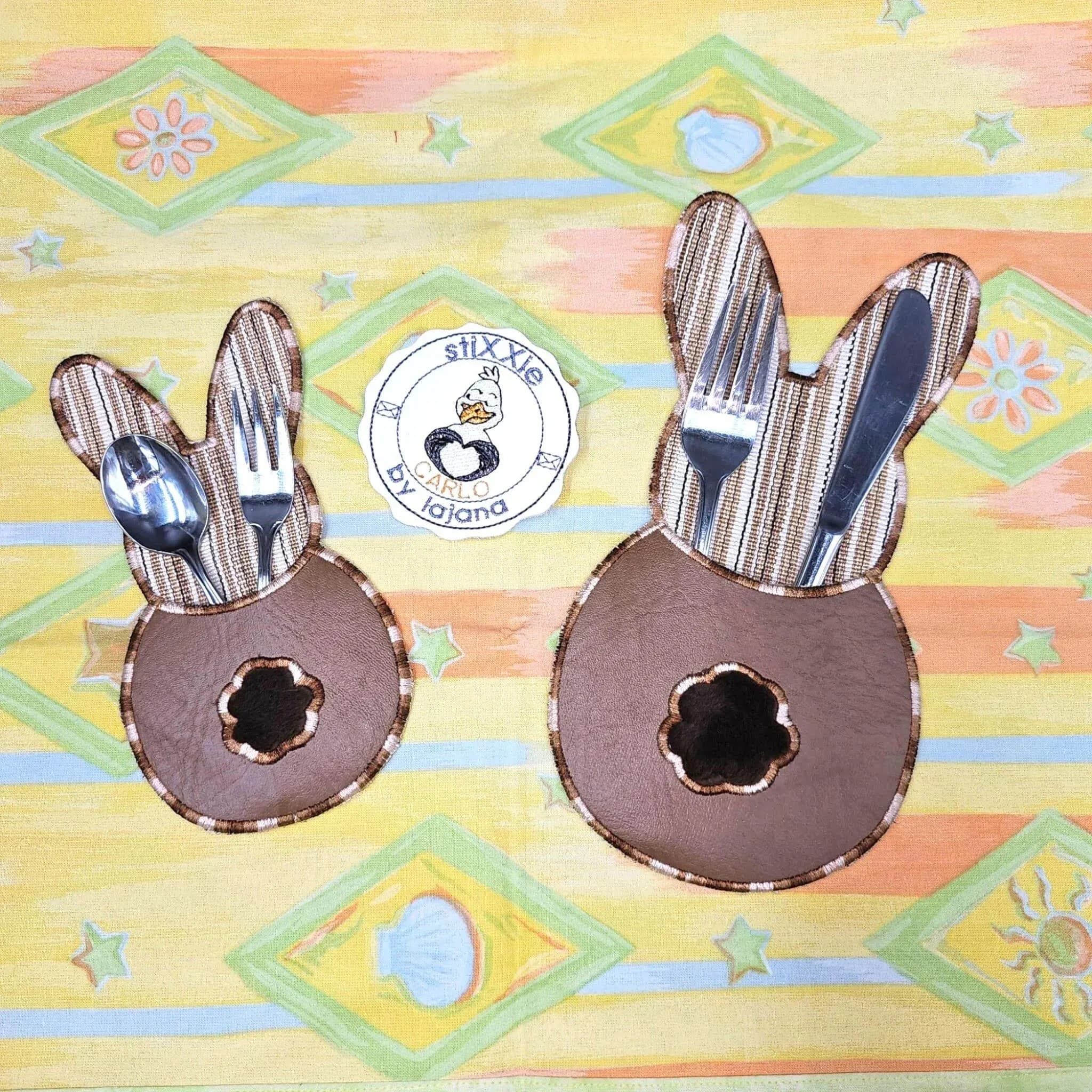 ITH Stickdatei Bestecktasche Hase