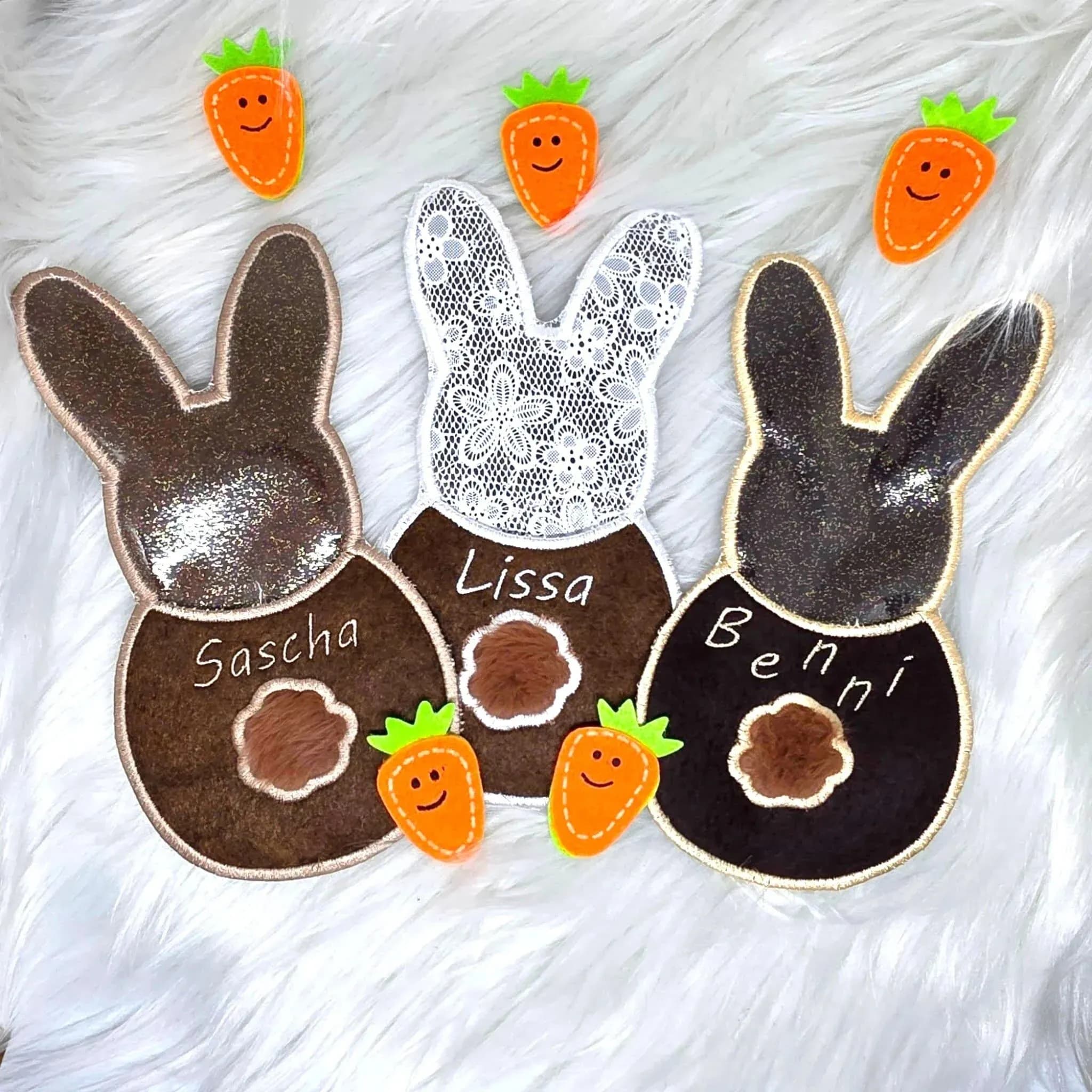 ITH Stickdatei Bestecktasche Hase