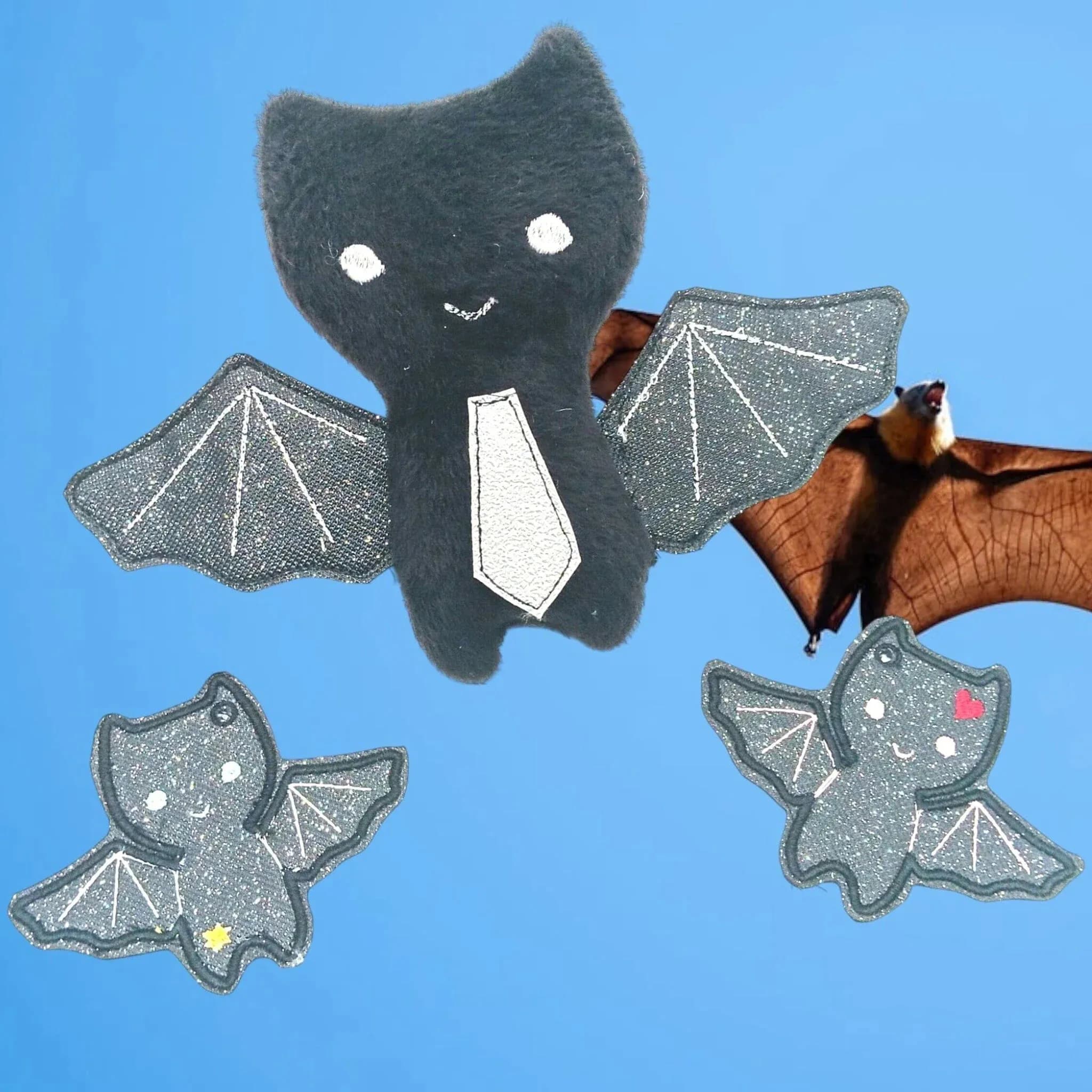 ITH Stickdatei Fledermaus Kuscheltier