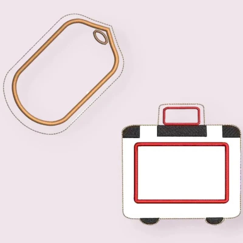 ITH Stickdatei Anhänger Gepäck