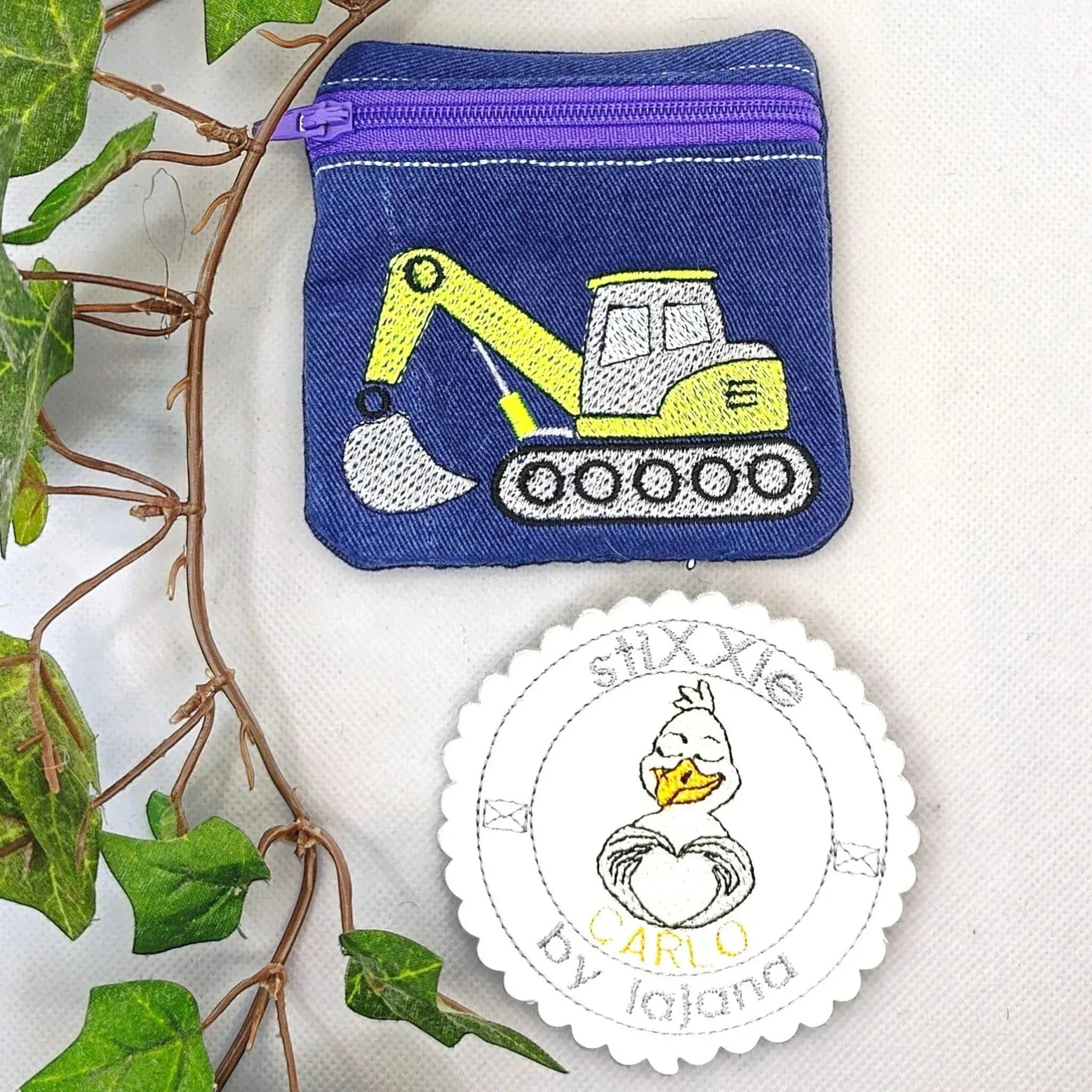 ITH Stickdatei Baggertasche