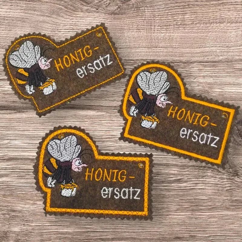 ITH Stickdatei Biene Anhänger