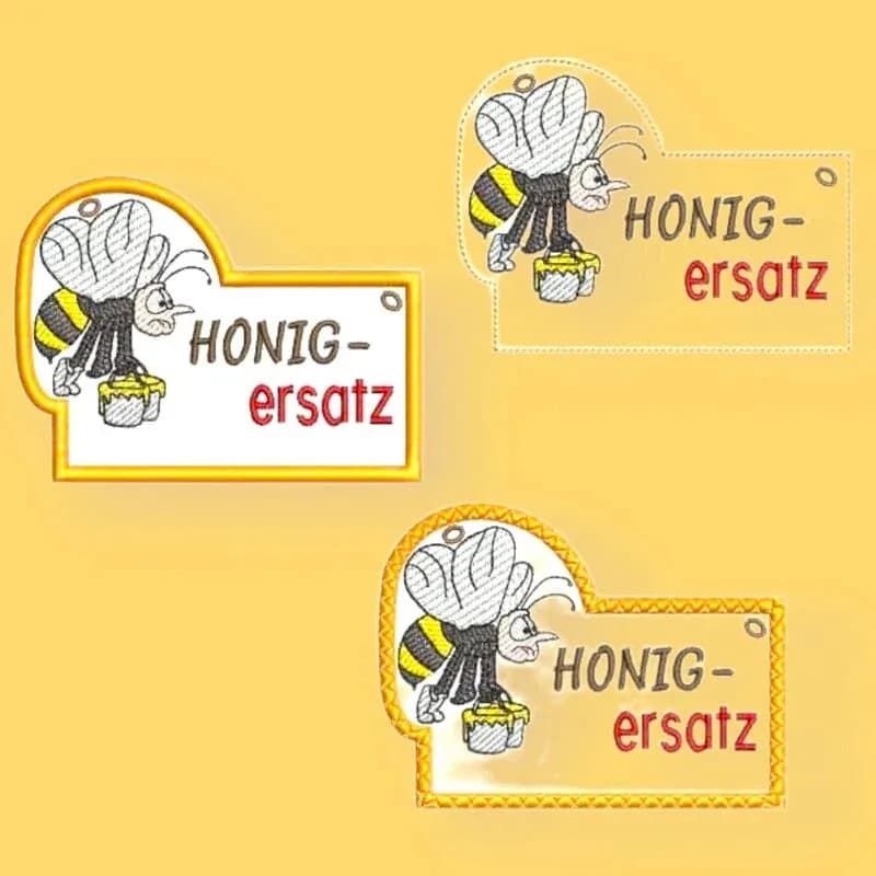 ITH Stickdatei Biene Anhänger