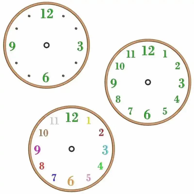 ITH Stickdatei Uhr Blanko