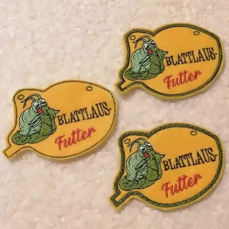 ITH Stickdatei Blattlaus Anhänger