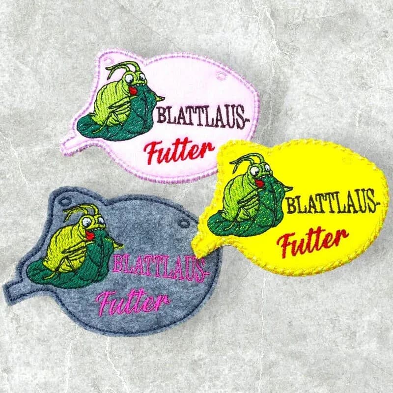 ITH Stickdatei Blattlaus Anhänger
