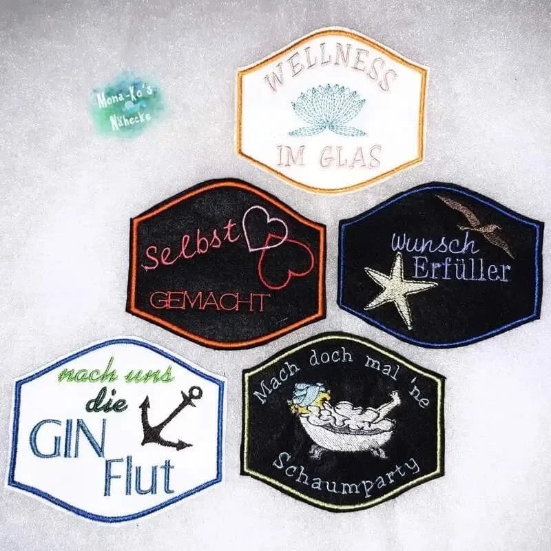 ITH Stickdatei Etiketten GlasLabel klein