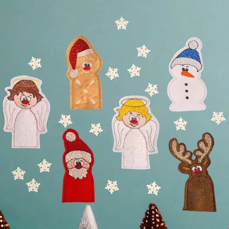 ITH Stickdatei Fingerpuppen Weihnachten