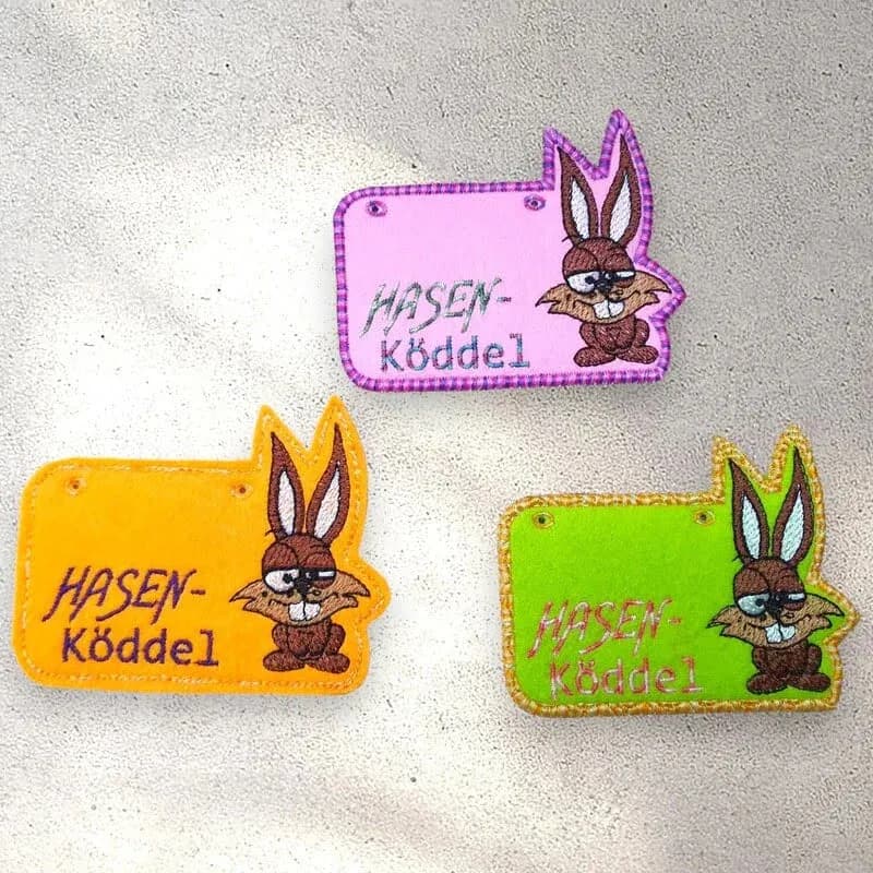 ITH Stickdatei Hase Anhänger