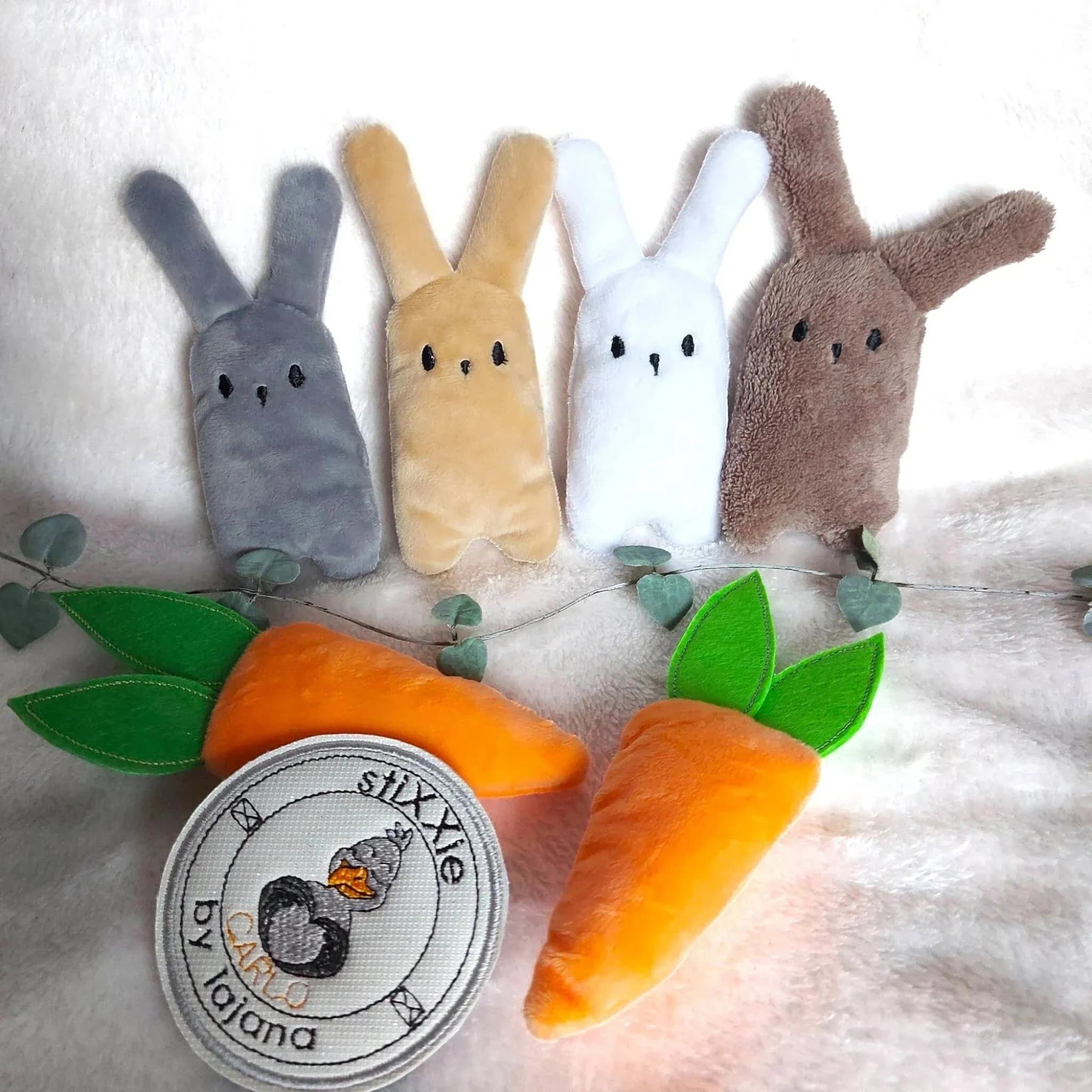 ITH Stickdatei Hase in Möhre