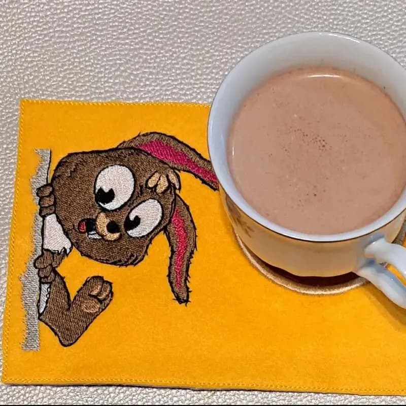 Stickdatei Hase ums Eck