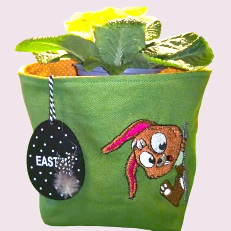 Stickdatei Hase ums Eck