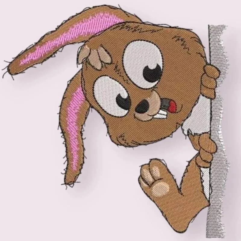 Stickdatei Hase ums Eck