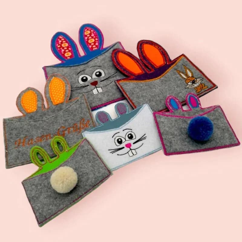 ITH Stickdatei Hasen Hülle