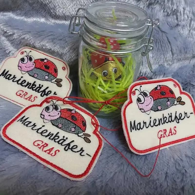 ITH Stickdatei Käfer Anhänger