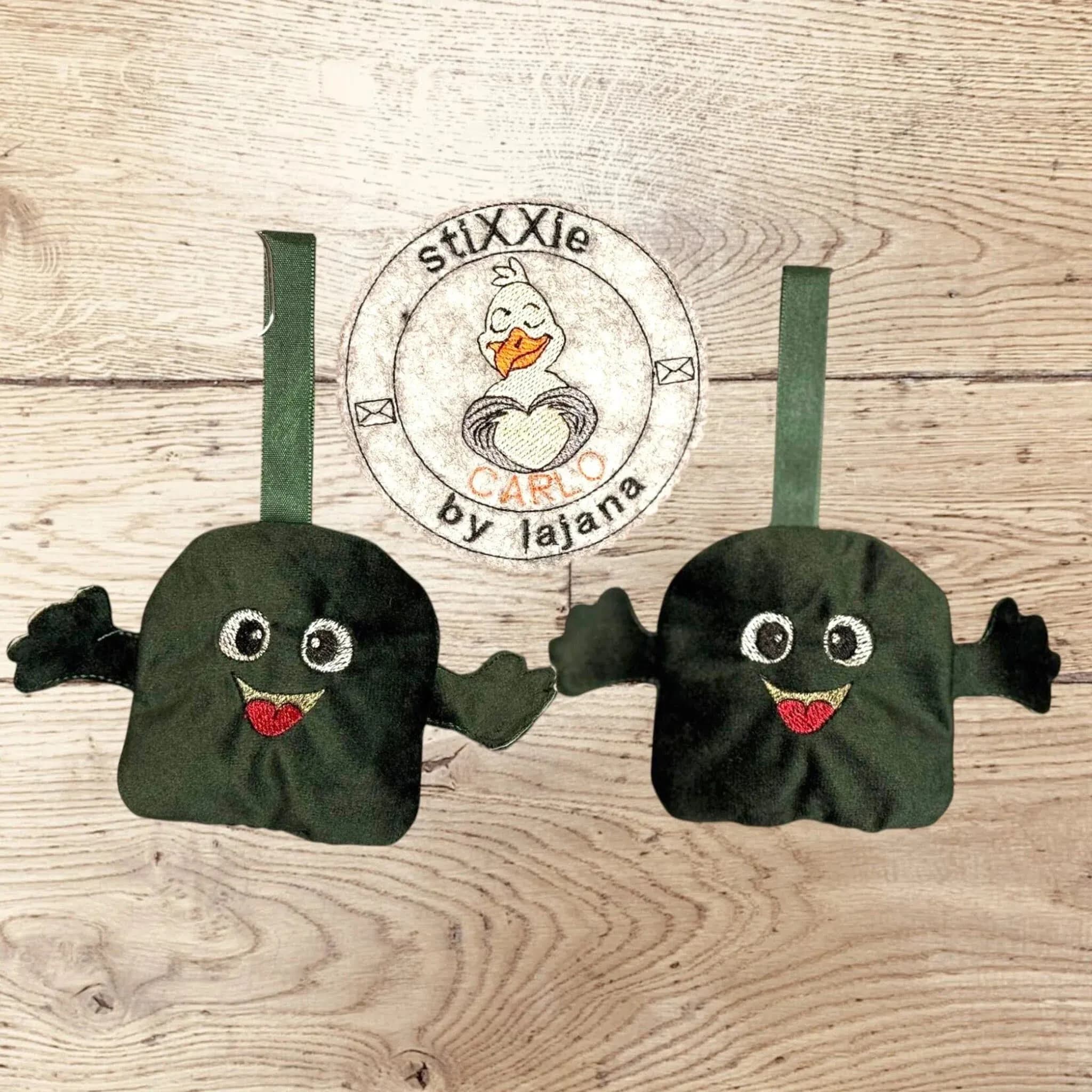 ITH Stickdatei Kuschelwuschel - ein süßer Anhänger