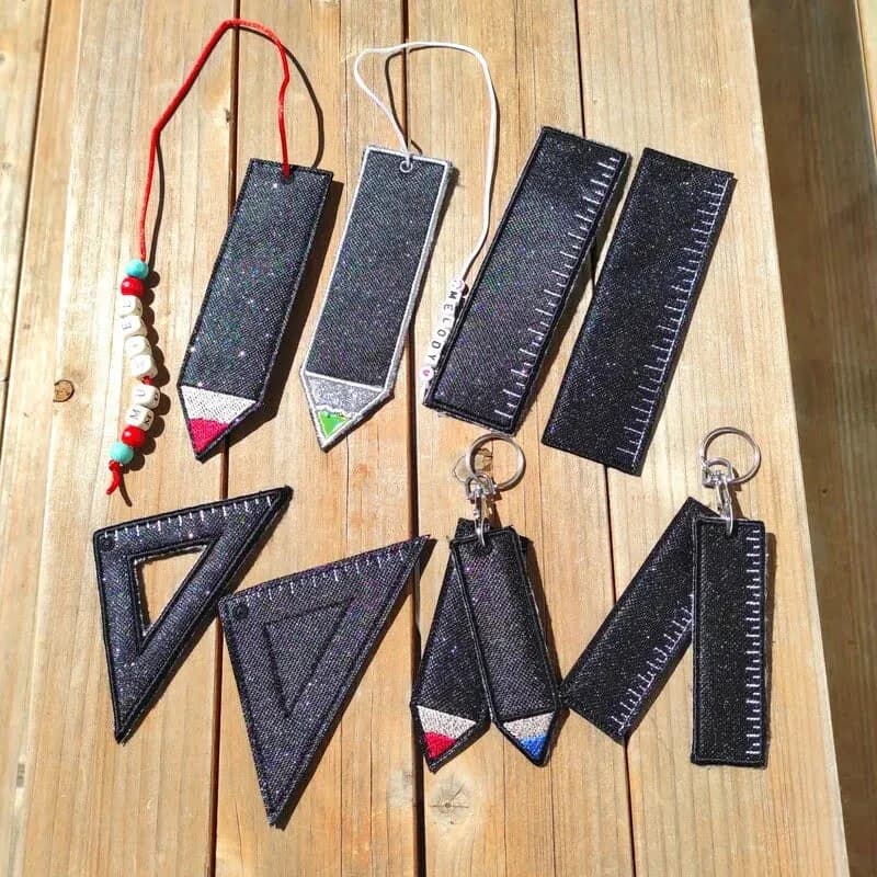 ITH Stickdatei Lesezeichen Schule