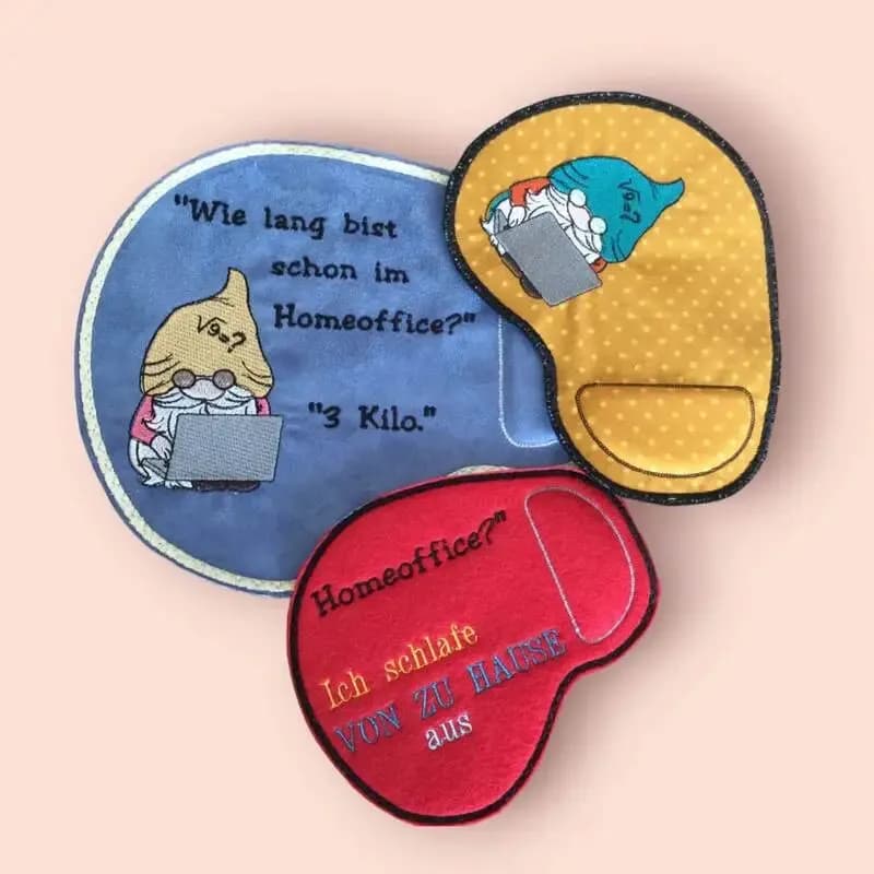 ITH Stickdatei Mousepad mit Sprüchen