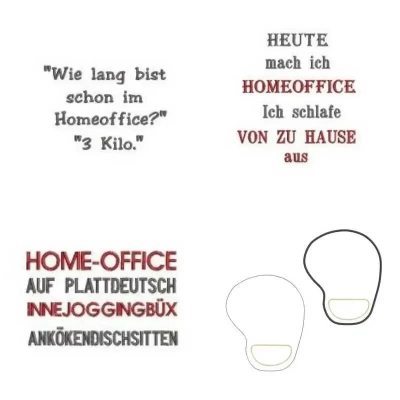 ITH Stickdatei Mousepad mit Sprüchen
