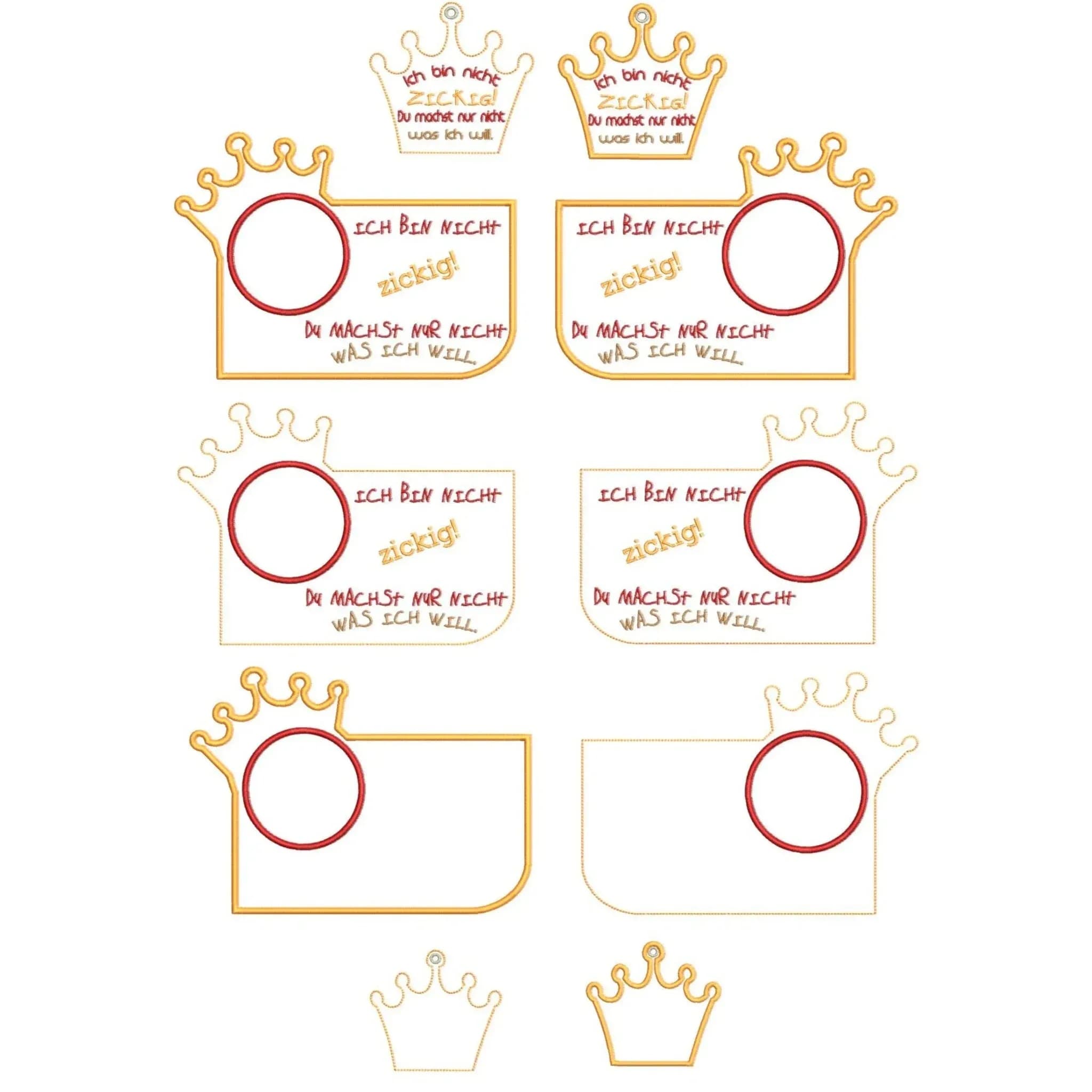 ITH Stickdatei Mugrug Krone