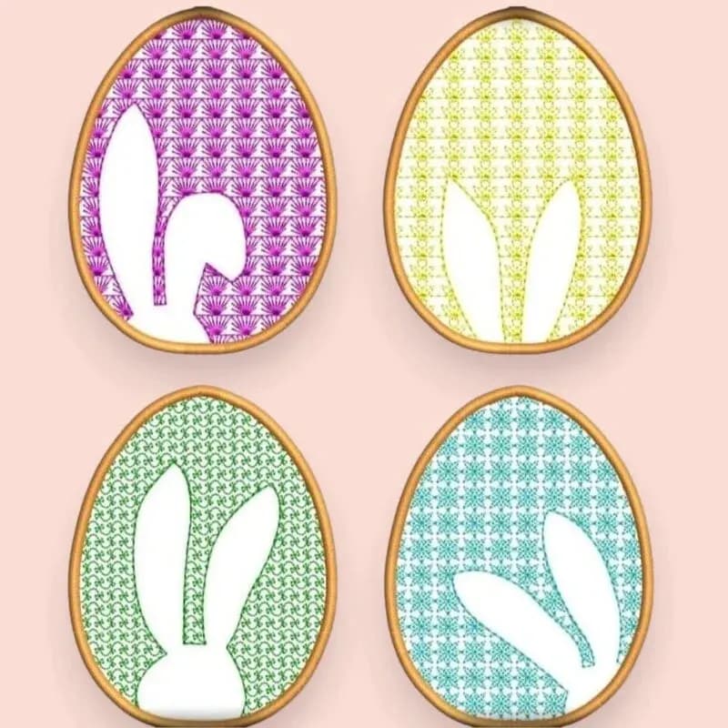 ITH Stickdatei Ostereier 4-teilig