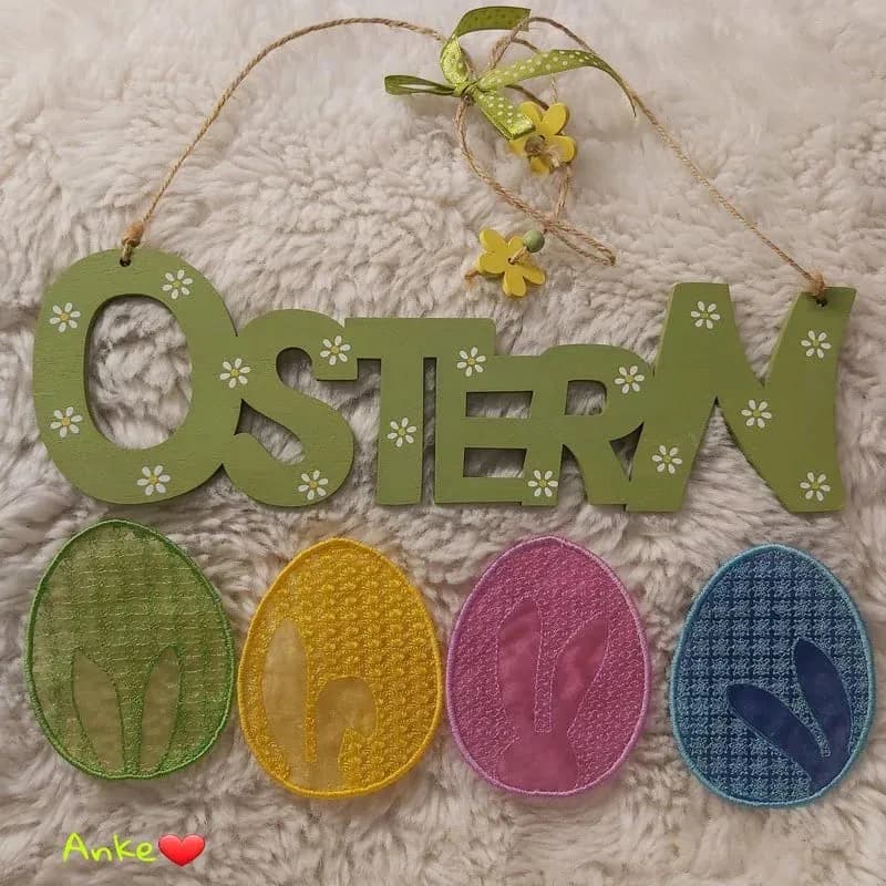 ITH Stickdatei Ostereier 4-teilig