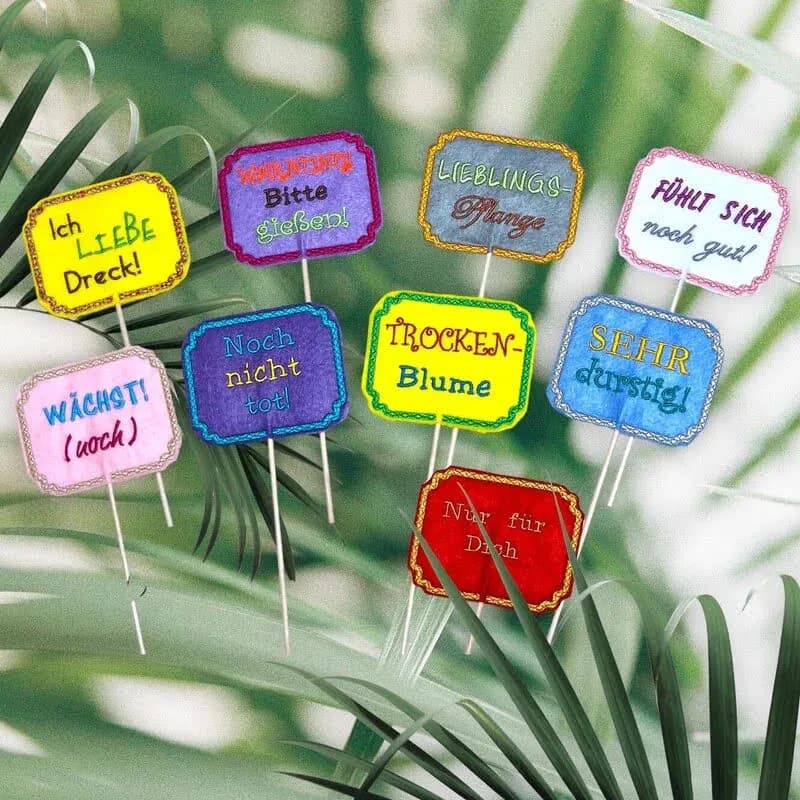 ITH Stickdatei Pflanzenstecker