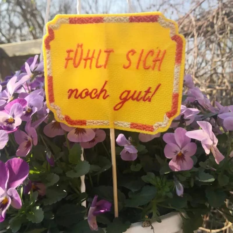 ITH Stickdatei Pflanzenstecker