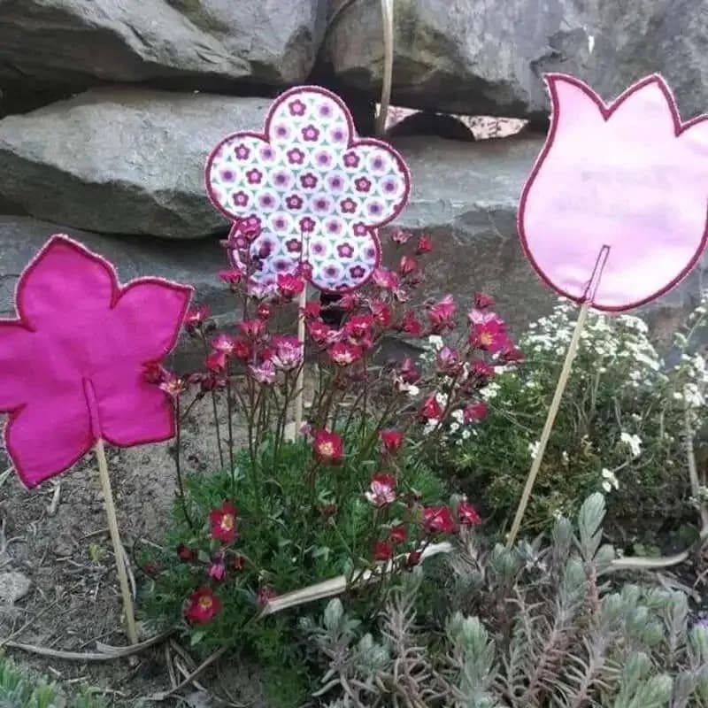 ITH Stickdatei Stabfiguren Blumen