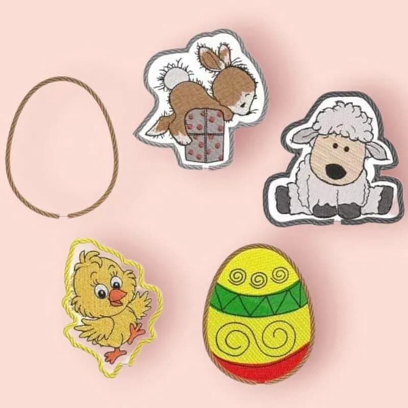 ITH Stickdatei Stabfiguren Ostern