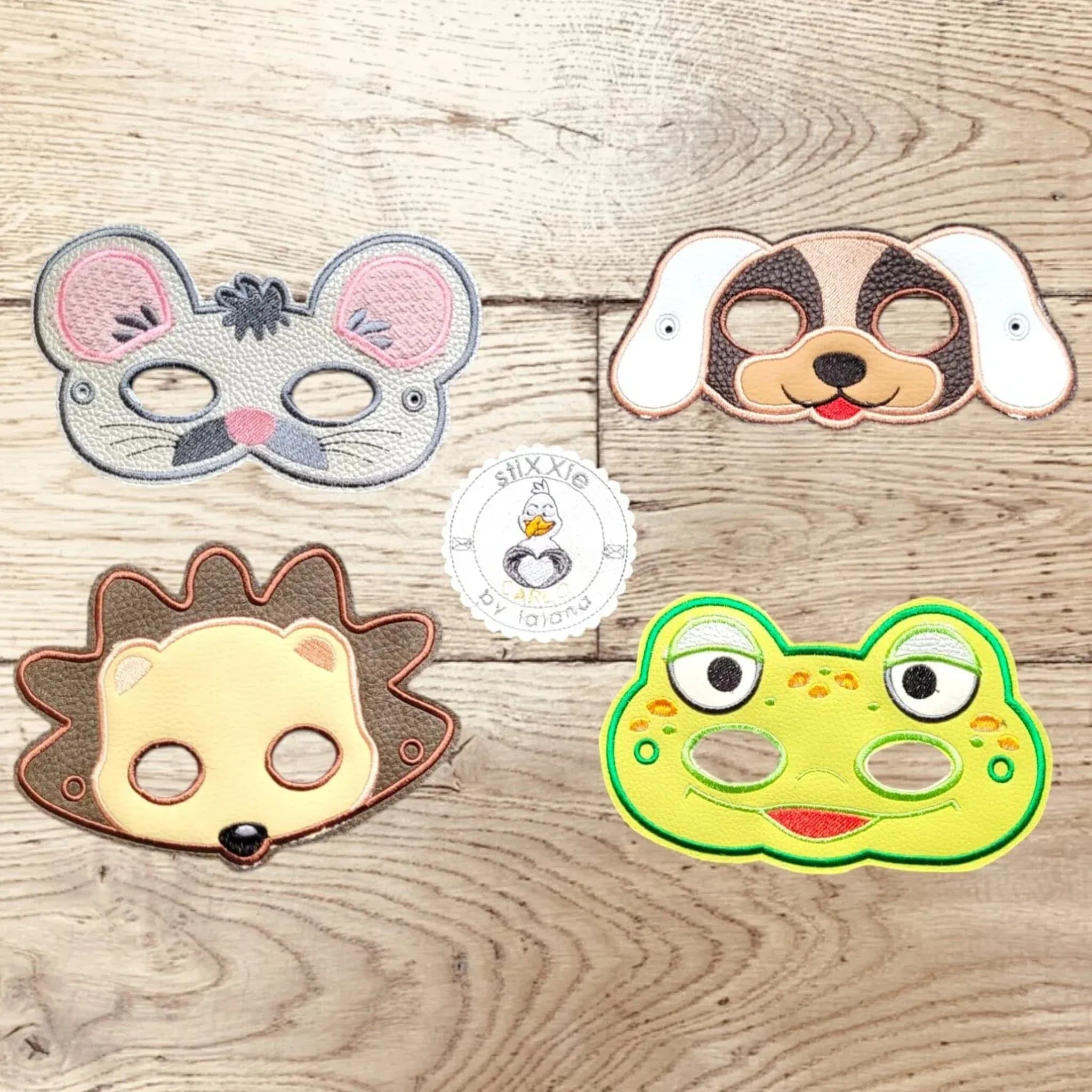 ITH Stickdatei Masken Fasching