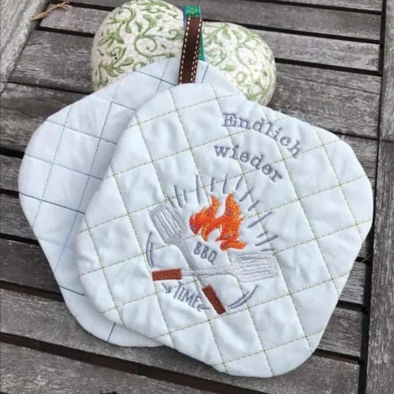 ITH Topflappen Stickdatei Blanko - Topfi | stiXXie