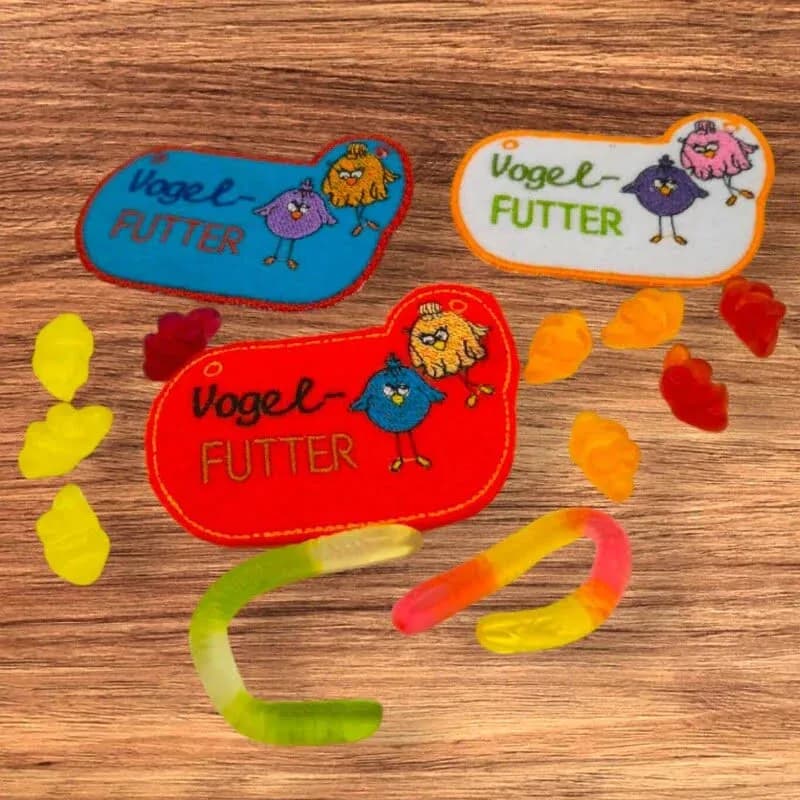 ITH Stickdatei Vögel Anhänger