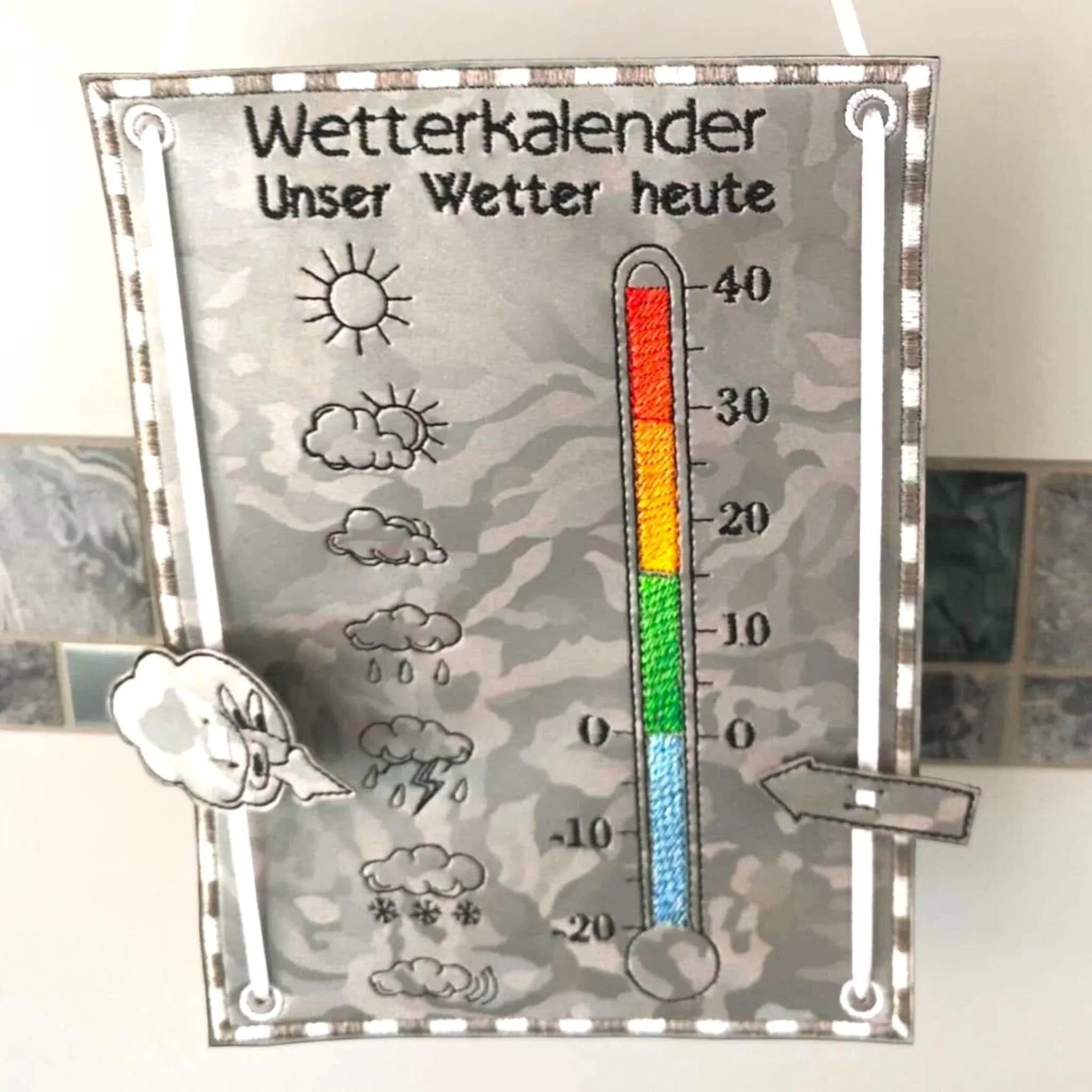 ITH Stickdatei Wetterkalender