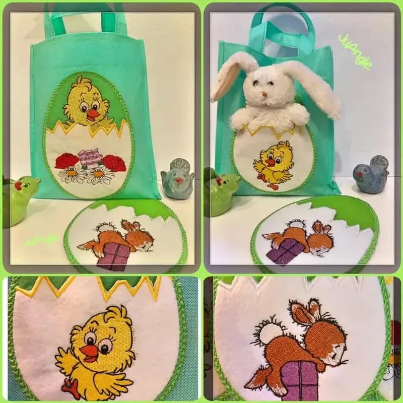 ITH Stickdatei Ostertasche Osterei