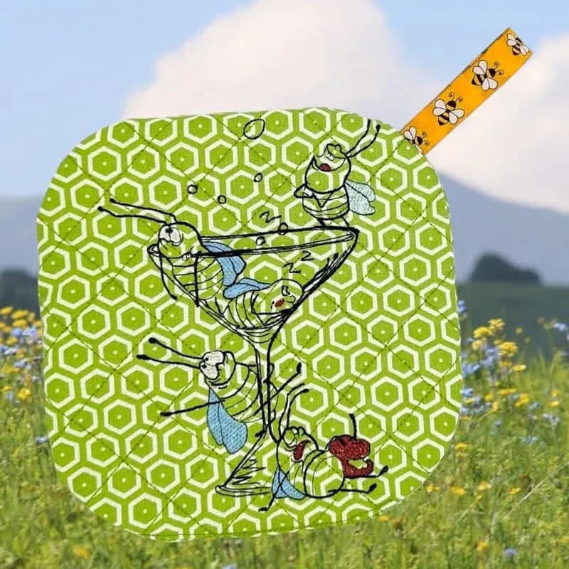 Stickdatei Bees have fun - Bienen haben Spaß