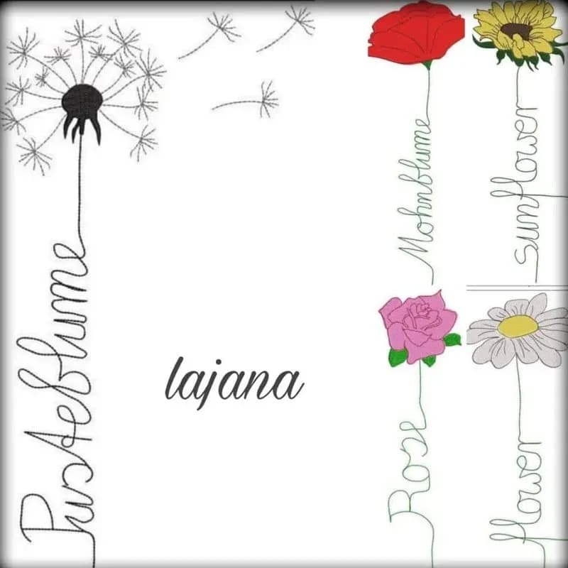 Stickdatei Blumen Flowerpower