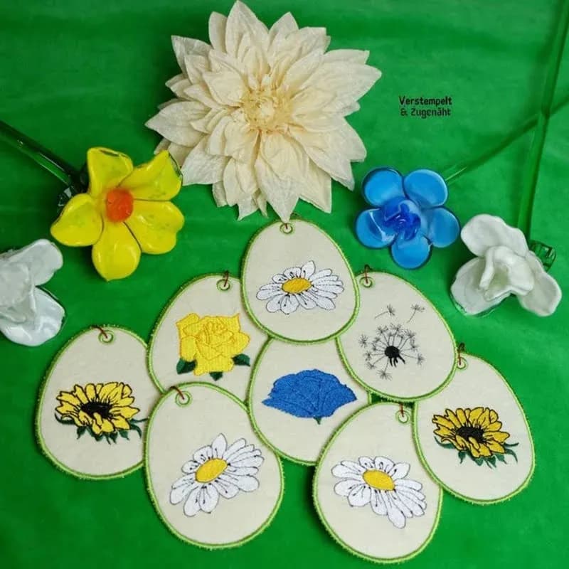 Stickdatei Blumen Minis