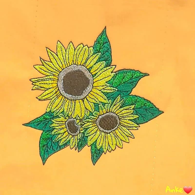 Stickdatei Blumen Sonnenblumen