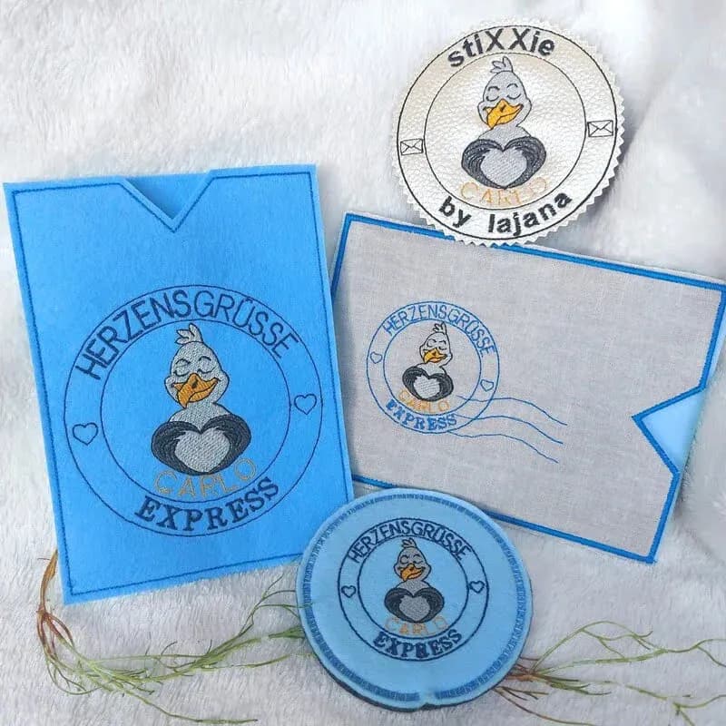 Stickdatei Carlo Herzensgruß Stempel